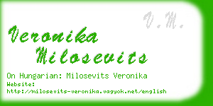 veronika milosevits business card